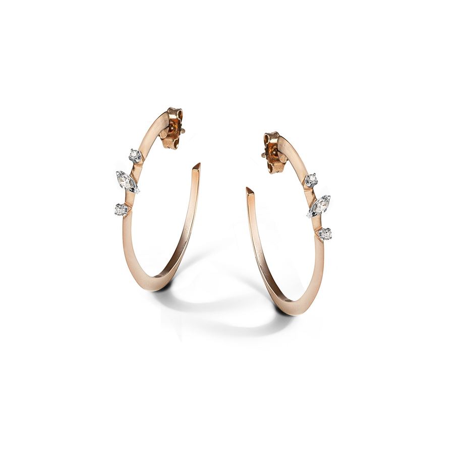 Big size 'Balance' hoop earrings BALANCE | OR CERCHIO BIGAU9R CT.0,26